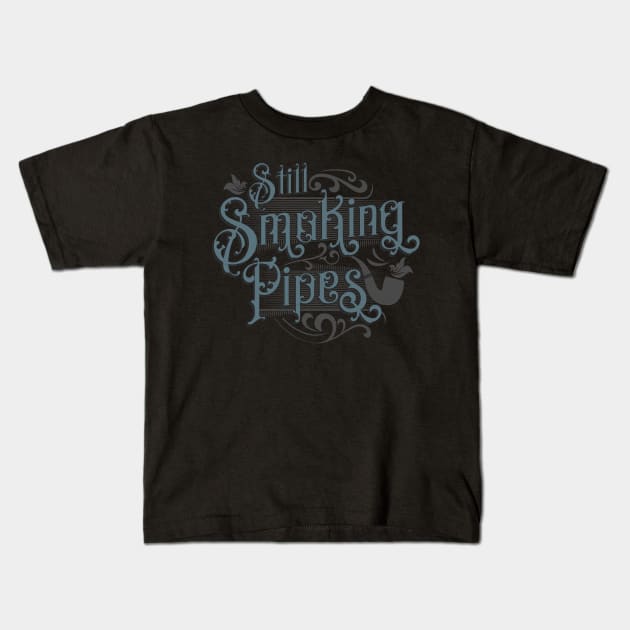 Stormy Victorian Still Smoking Pipes Kids T-Shirt by annapeachey